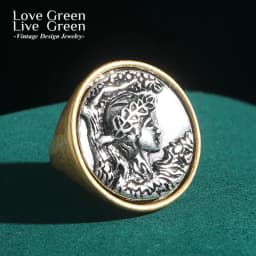 Vintage Beauty Portrait Antique Coin Engagement Ring For Woman Gold Color Accessories Luxury Dubai Indian Jewelry 2025 Trend