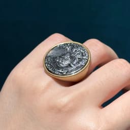 Vintage Beauty Portrait Antique Coin Engagement Ring For Woman Gold Color Accessories Luxury Dubai Indian Jewelry 2025 Trend