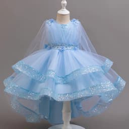 3-10 Years Teenagers Girls Dress Sequins Sleeveless Kids Wedding Dresses Birthday Party Performance Costumes For Girl
