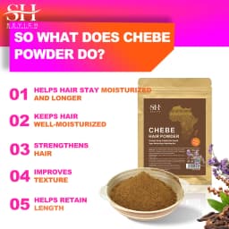 100% Chebe Powder Natural Ingredients Promotes Strong and Healthy Hair Strengthens Fast Hair Regrowth Anti Hair Loss Treatment