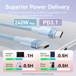 Vention 240W Cable USB Cto Type C Cable Fast Charging Cord USB-C PD3.1 for iPhone 17 16 15 Pro Max Samsung S24 Xiaomi 17 Macbook