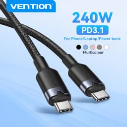 Vention 240W Cable USB Cto Type C Cable Fast Charging Cord USB-C PD3.1 for iPhone 17 16 15 Pro Max Samsung S24 Xiaomi 17 Macbook