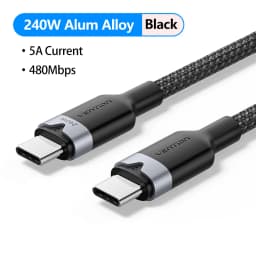 Vention 240W Cable USB Cto Type C Cable Fast Charging Cord USB-C PD3.1 for iPhone 17 16 15 Pro Max Samsung S24 Xiaomi 17 Macbook