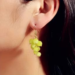 EVISPOL Y2K-Inspired Green Grape Earrings Cute Plastic Fruit Design for Women Jewelry Stylish Grape Earrings Piercing Jewelry