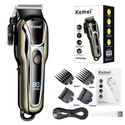 Kemei KM-PG1990A USB Rechargeable Electric Hair Clipper Professional Cordless Men Hair Trimmer Men's Hair Cutting Machine Barber