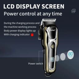 Kemei KM-PG1990A USB Rechargeable Electric Hair Clipper Professional Cordless Men Hair Trimmer Men's Hair Cutting Machine Barber