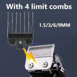 Kemei KM-PG1990A USB Rechargeable Electric Hair Clipper Professional Cordless Men Hair Trimmer Men's Hair Cutting Machine Barber
