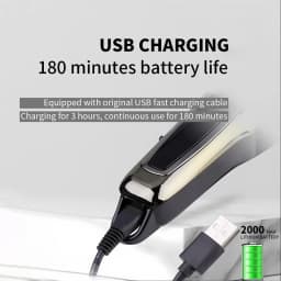 Kemei KM-PG1990A USB Rechargeable Electric Hair Clipper Professional Cordless Men Hair Trimmer Men's Hair Cutting Machine Barber