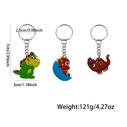 36pcs Cartoon Animal Key Chain, Mini Cute Dinosaur Keyring Classroom Prizes,ornament Purse Bag Handbag ,Birthday Party Favors