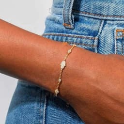 Lucky Turkish Jewelry Micro Paved CZ Evil Eye Hamsa Hand Charm Link Chain Fashion Women Bracelet