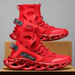 YRZL Men's High Top Mesh Sneakers Lightweight Breathable Fashion Casual Walking Shoes for Men Comfortable Running Shoes for Men