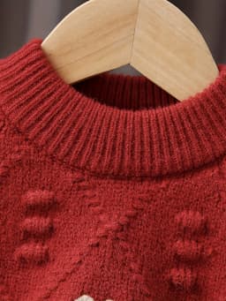 Girls Sweater Spring & Fall New Style Children's Tops Girls Thickened Knitted Bottoming Shirt