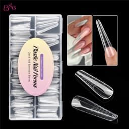 BNG 120/140pcs Double Upper Molds for Nail Extensions Full Cover Dual Forms Almond Dual System Nail Molds Salon Manicure