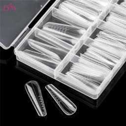 BNG 120/140pcs Double Upper Molds for Nail Extensions Full Cover Dual Forms Almond Dual System Nail Molds Salon Manicure
