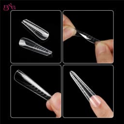 BNG 120/140pcs Double Upper Molds for Nail Extensions Full Cover Dual Forms Almond Dual System Nail Molds Salon Manicure