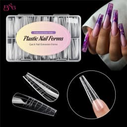 BNG 120/140pcs Double Upper Molds for Nail Extensions Full Cover Dual Forms Almond Dual System Nail Molds Salon Manicure