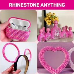 10000Pcs Hot Pink AB Flatback Resin Rhinestones, 2mm-6mm Faux Nail Gems Crystal Bead for Crafts DIY Nail Art Charms Supplies