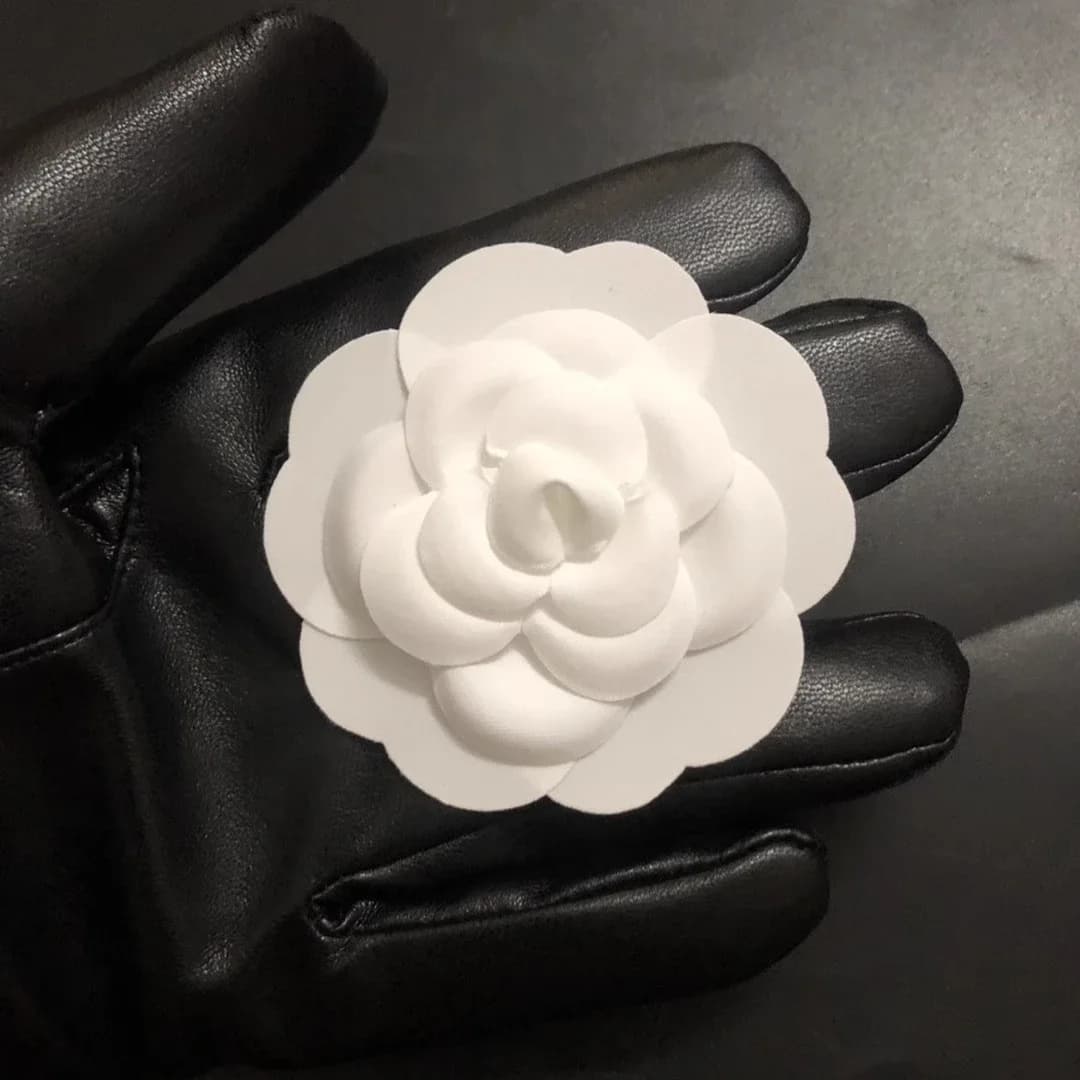 10pcs/bag Size 7.5cm White . Flower Sticker Brooches -- Decoration for Gift box, Paty Wedding