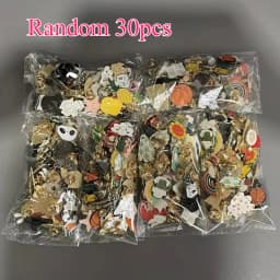 30pcs Cartoon Brooches Enamel Pins Retro Punk Dark Color Collar Corsage Shirt Hat Jacket Pin Badge Cartoon Bag Metal Pins Sets