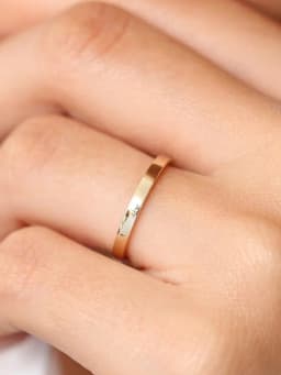 925 Sterling Silver Simple Classic Zircon 2MM Flat Aperture Ring For Women Engagement Wedding Luxury High Quality Fine Jewelry