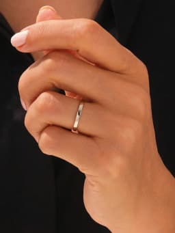925 Sterling Silver Simple Classic Zircon 2MM Flat Aperture Ring For Women Engagement Wedding Luxury High Quality Fine Jewelry