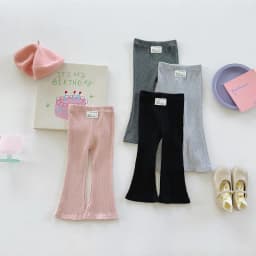 1-8 Y Girls Solid Elasticity Trousers Children's Summer Fit Leggins Flares Pants Kids casual Wearing Long Pant for Outdoor