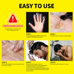 Pure Natural Herbal Hair Dye Shampoo 5 Minutes Change Hair Color Non-irritating Repair Gray White Hair Dye Coloring Care for Men
