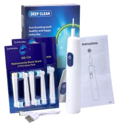 Rotating Electric Toothbrush Set for Adult Teeth Whitening Teeth Brushes 3D Round Head Soft Brush Type-C Electric Toothbrush