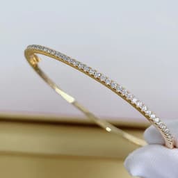Hot Sale Famous Top Quclity S925 Sterling Silver Luxury Bangle for Women Classic Zirconia Accented Fashion Jewelry 16cm Diameter