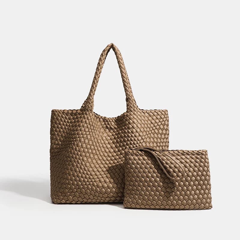 Large Size Women's Neoprene Tote Bag Fashion Hand-Woven Bag 2024 Hot Product with Large Volume for Stylish Storage