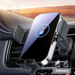 UYUXIO Auto Clamping Wireless Car Charger with LED Light 66W Fast Charging Air Vent Car Phone Holder for iPhone 16 15 14 Pro Max
