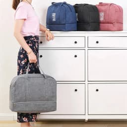 Double-Layer Waterproof Travel Bag for Gym & Swimming -Portable Handheld Dry/Wet Separation Cosmetic Toiletry Storage Unisex Bag