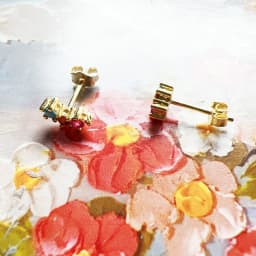 Gold Plated Ear Studs Colourful Stones Europe Bohemia Jewerly For Women New Gift In 925 Sterling Silver