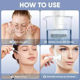Adjustable Skin Rejuvenation Dermastamp Microneedling Derma Stamp Bio Needle 120Pins Needle length 0.25mm Home Use Beauty Tool