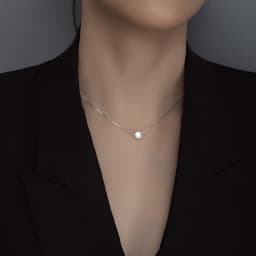 925 Sterling Silver Luxury Fashion White 6MM 8MM 10MM Mother of Pearl Pendant Necklace for Women Wedding Jewelry Accessories