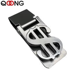 6 styles Custom Lettering Quality Money Clip Wallet For Men Stainless Steel Metal Money Clip Simple Dollar Cash Clamp Holder
