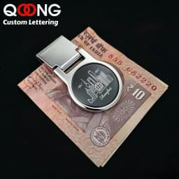 6 styles Custom Lettering Quality Money Clip Wallet For Men Stainless Steel Metal Money Clip Simple Dollar Cash Clamp Holder
