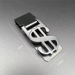 6 styles Custom Lettering Quality Money Clip Wallet For Men Stainless Steel Metal Money Clip Simple Dollar Cash Clamp Holder