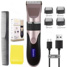 Hair Clipper Trimmer With Comb And 4 Caps,Haircut Blade,Body Hair Sideburns Trimmer Low Noise Rechargeable Hair Cutting Machine