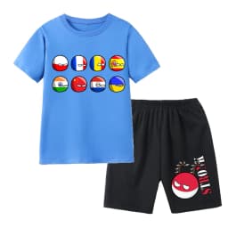 Countryball Polandballs Clothes for Summer Toddler Girls Clothes Children Top Child Tracksuit Boys Suit Child House Clothing