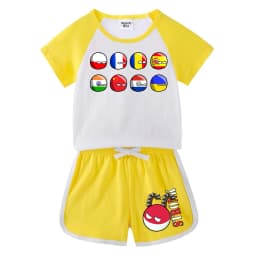 Countryball Polandballs Clothes for Summer Toddler Girls Clothes Children Top Child Tracksuit Boys Suit Child House Clothing