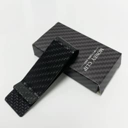 22mm High Quality Real Carbon Fiber Mini Money Clip Durable Slim Credit Card Holder For Men Women