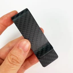 22mm High Quality Real Carbon Fiber Mini Money Clip Durable Slim Credit Card Holder For Men Women