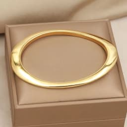 316L Classic Stainless Steel Metal Irregular Bangles for Women Elegant Bangles Rust-proof Bangle Wrist Jewelry