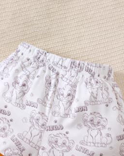 0-18 Month Old Baby Boy Set Cartoon Lion Print Top, Pants, Hat Three Piece Set, Newborn Baby Boy Summer Fashion Set