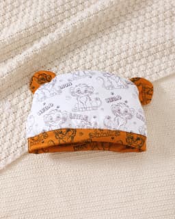 0-18 Month Old Baby Boy Set Cartoon Lion Print Top, Pants, Hat Three Piece Set, Newborn Baby Boy Summer Fashion Set