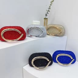 Gold Metal Closure Box Clutch Bag Women Evening Wedding Party Cute Purse Bag Handbag Dark Red Beige 2025 Spring New Fashion Chic