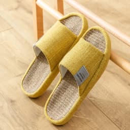 Summer Women Home Slippers Linen Summer Lightweight Flat Sandals Breathable Comfortable Non-Slip Slides Indoor Men Slippers