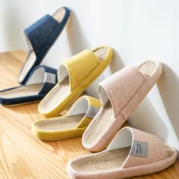Summer Women Home Slippers Linen Summer Lightweight Flat Sandals Breathable Comfortable Non-Slip Slides Indoor Men Slippers