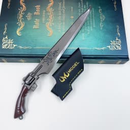 22cm Lion Heart Gunblade with Keychain FF VIII Game Merchandise Squall Leonhart Metal Blade Model for Home Decoration Collection